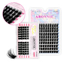 رموش Abonnie Lash Clusters DIY C/D Curl Mega 60 Segmented Fluffy Volume Single Clusters