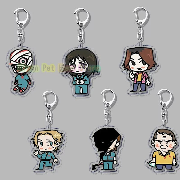 Hot Horror Game Chibis Keychains for Accessories Bag Cute Jimmy Curly Anya Sallyface Keyrings Jewelry Friends Gamer Gaming Gifts