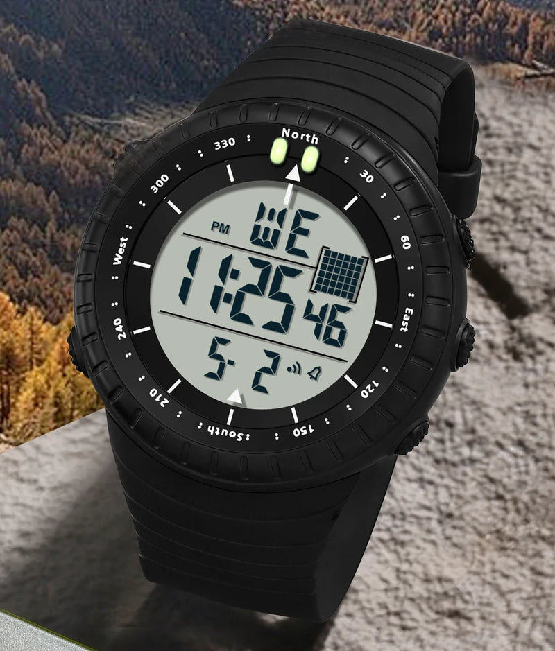 SANDA Men's Electronic Watch Outdoor Sports LED Analog Digital Alarm Clock Chronograph Multifunction Waterproof Men's Wristwatch