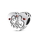 925 Sterling Silver Boy Girl and Heart Shape Pendant Charm Couple Lovers Bead Fit Pandora Original Bracelet DIY Jewelry Making
