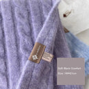 Pure Color Twist Knit Wool Blends Scarf Autumn Winter Lady Men Neckerchief Lovers Student Soft Warm Pashmina Shawl Muffler