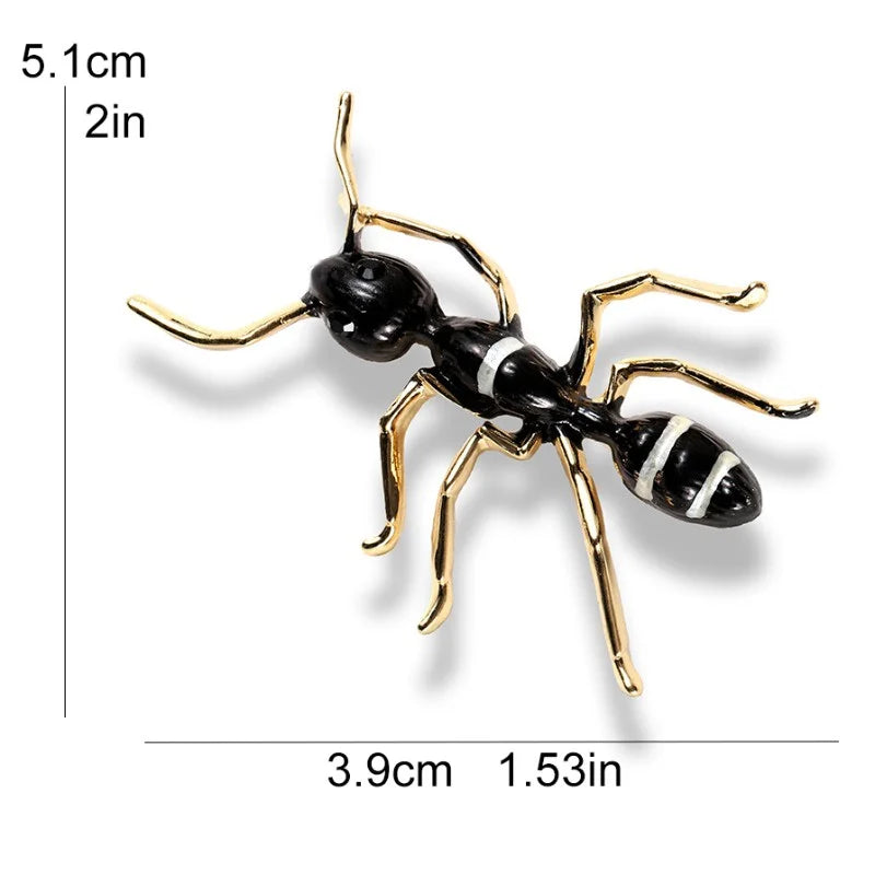 Creative New Enamel Ant Brooch Women's Alloy Insect and Animal Banquet Clothing Accessories