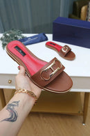 نعال نسائية CH بتصميم بسيط بلون واحد، مناسبة للارتداء الخارجي على الشاطئ أو المكتب أو الإطلالة اليومية، نعال نسائية بألوان واحدة