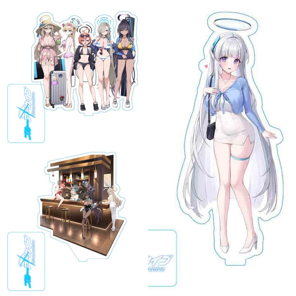 Hot Game Figure Blue Archive Takanashi Hoshino Cosplay Anime Acrylic Action Stand Model Toy Decor Prop Fans Collection Gift