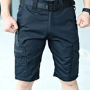 Summer Men Cargo Shorts Quick Dry Tactical Short Pants Multi-Pocket Shorts Men's Outdoor Hunting Fishing Knee Length Trousers