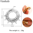 Vankula 2pcs 316L Stainless Steel Spiky Ear Weights Ear Plugs Tunnels Expander Gauge Hanger Body Piercing Jewelry Earrings