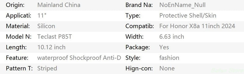 For Honor Pad X8a 11inch Case 2024 Tablet Shockproof Cover Honor Pad X8a Tablet Kids Soft Silicon Stand Protective Shell