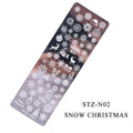 Christmas Nail Stamping Plates Cute Penguins Bear Winter Decor Deer Snowflakes Nail Stencils Printing Templates