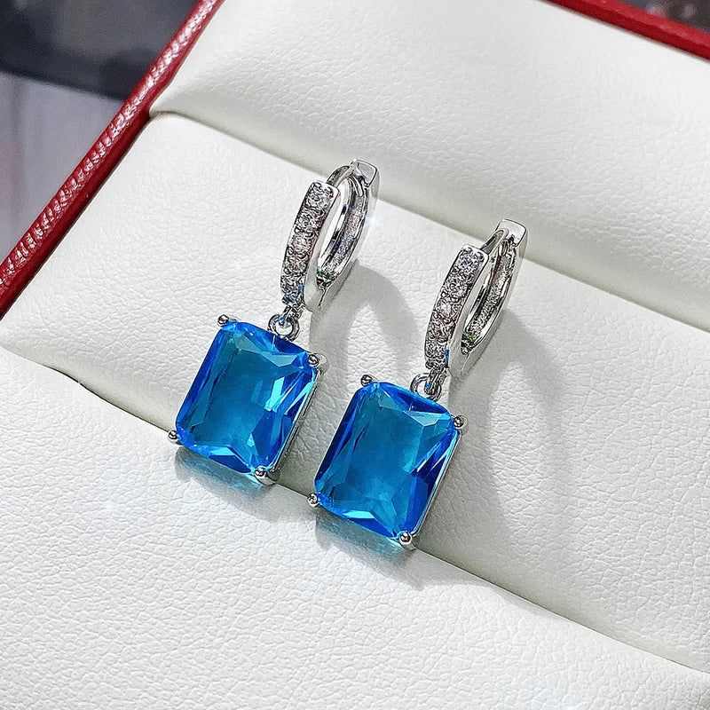 2024 New Bride Engagement Wedding Jewelry Elegant Shiny Mosan Diamond Beautiful Gift Milan Girl Fashion Pendant Earrings
