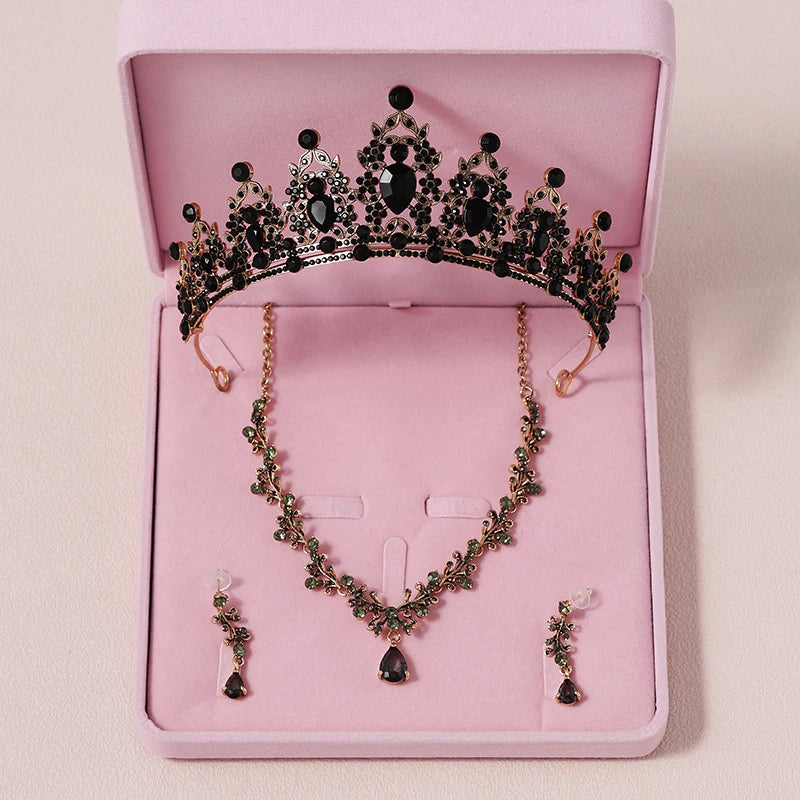 Bride Crown 3-piece Set of Artificial Crystal Sweet Birthday