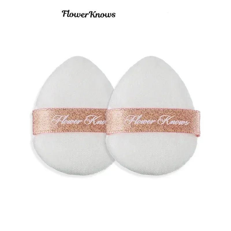Flower Knows Mini Finger Powder Puff 2 Piece/Pack Makeup Powder Puff Loose Super Soft