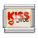 GEMOSA New Personalized Signature Words Italian Charms Link Fit 9mm Stainless Steel Bracelet Making DIY Jewelry for Women Men