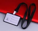 Women Men Bank Credit Card ID Holder Aluminium Alloy Business Card Case Work Card Badge Lanyard Holder Protector Cover