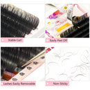 Yelix Flat Ellipse Eyelashes Split Tips Lashes 0.15mm 0.20mm Black Color False Eyelashes Super Soft Natural Eyelash Extension
