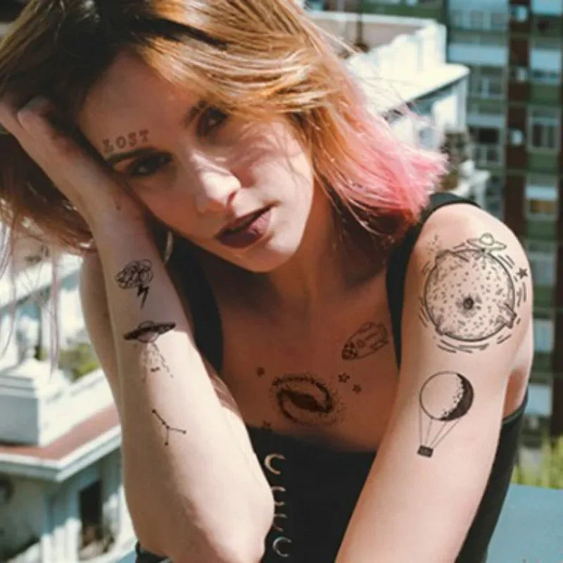 Face Tattoo Bull Head Face Sticker Neck Hand Back Cool Design Sexy Body Art Waterproof Temporary Tattoo Sticker for Man Woman