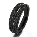 Men Genuine Leather Bracelets Multilayer Braided Rope Bracelets for Man Jewelry Bracelet Homme