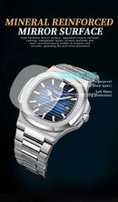 Classic Retro Brand Men Watch Business Steel Belt Calendar Luminous Waterproof Square Male Clock Fashion Quartz Watches gift