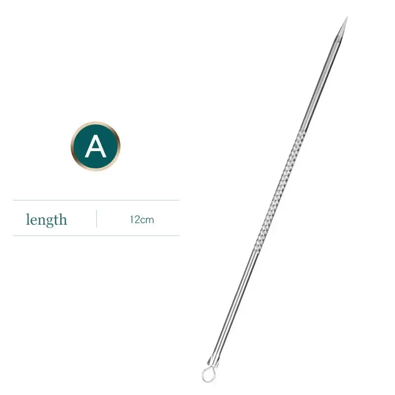 1PC Blackhead Acne Needle Stainless Steel Acne Remove Tweezer  Blackhead Extractor Pimple Tweezer Face Pore Cleanering Care Tool
