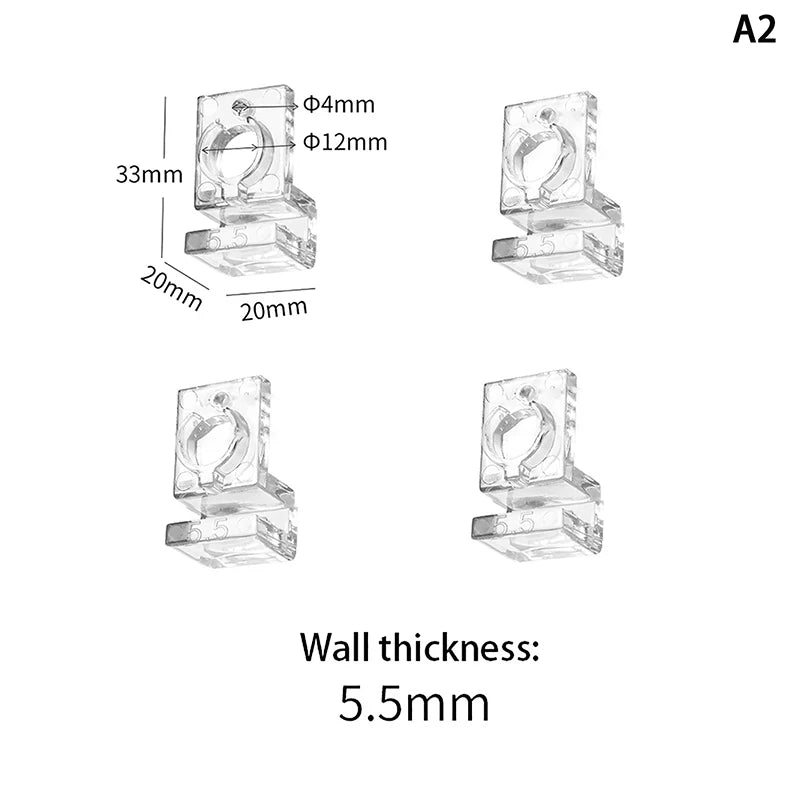 4Pcs/lot Fish Tank Acrylic Clips for 5.5mm~15mm Wall Thickness Aquarium Lid Cover Support Holder Bracket Clamp Stand Supplies