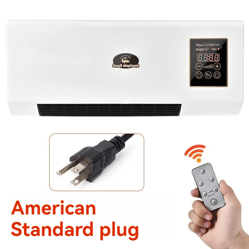 Dual use mobile small air conditioner, hot air blower, bathroom heater, household bedroom wall mounted electric heater, and heat