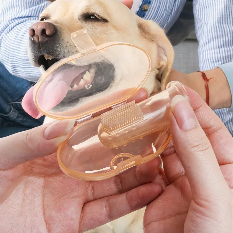 Silicone Pet Finger Toothbrush for Dogs Cats Dental Care Bad Breath Tartar Teeth Cleaning Household Silicagel Pet Supplies