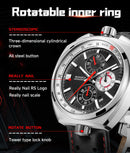 New Luxury Men Watches Multi-functional Sports Chronograph Stainless Steel Case 5ATM Waterproof Quartz Wristwatch Montre Homme