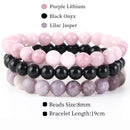 8mm 3Pcs/Set Natural Stone Bracelet Rose Quartz Opal Turquoise Amethysts Hematite Jaspers Bracelets For Women Men Jewelry