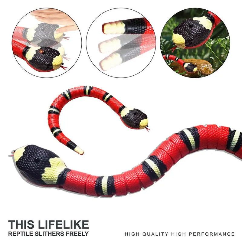 Smart Sensing Snake Cat Toys USB Rechargeable Automatic Funny Cat Game Interactive Toys Electric Training Pet Accessories
