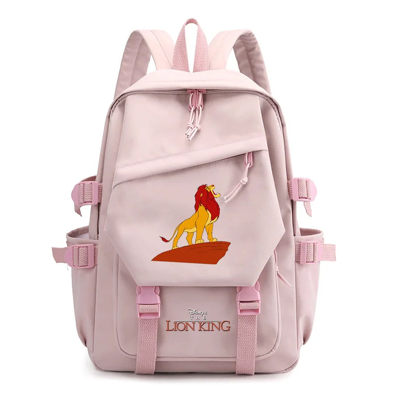 Disney The Lion King Simba Boys Girls Kids School Book Bags Women Bagpack Teenagers Travel Backpack Mochila Escolar