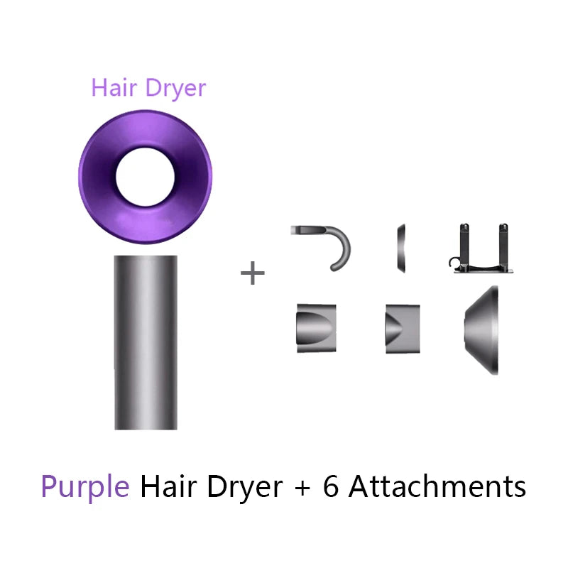 Secador de pelo Ion sin hojas Super Ionic 5 en 1 con difusor, secador de pelo profesional con ionización, secador eléctrico de aire caliente.