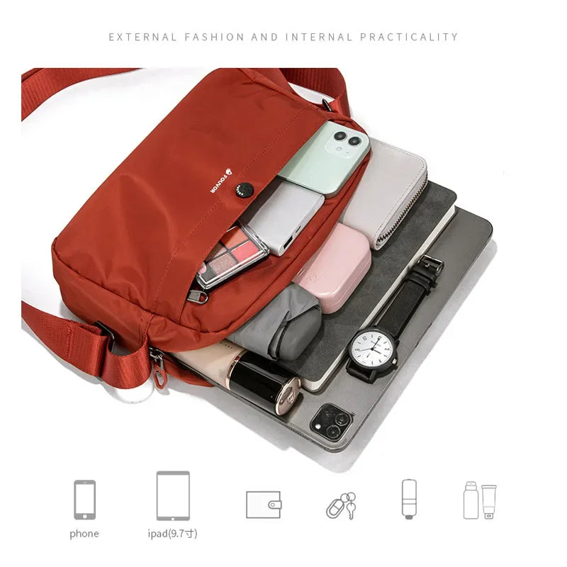 Fouvor Women Crossbody Bag Fashion Casual Simple Oxford Cloth Waterproof Shoulder Bags Large Capacity Light Lady Bags 2918-08