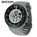 SANDA Men's Electronic Watch Outdoor Sports LED Analog Digital Alarm Clock Chronograph Multifunction Waterproof Men's Wristwatch
