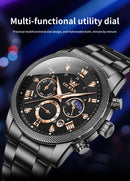 OLEVS 3660 Mens Watch Business Simply Original Quartz Watch Waterproof Luminous Watch For Man Multifunctional Chronograph Reloj