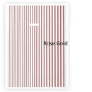 1 Pc Nail Strip Stickers Black/Gold/Rose Gold/Silver Metal Strip Tape Nail Art Adhesive DIY Foil Tips Nail Sticker Decals NK11