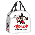 Cartoon Anime Pucca Lunch Bag Women Cooler Warm Thermal Insulated Lunch Box for Work School Office Picnic Food Tote Bags