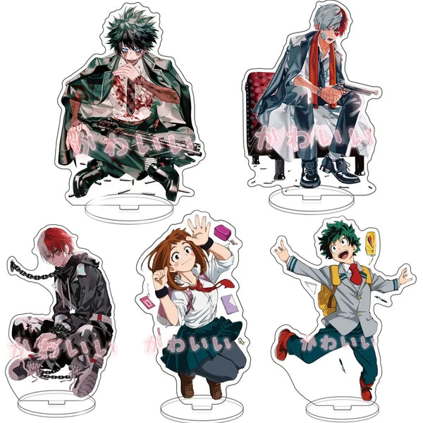 Anime Izuku Midoriya Katsuki Bakugo Tomura Shigalaki OCHACO URARAKA Acrylic Stand Doll Game Figure Model Plate Cosplay Toy Gift