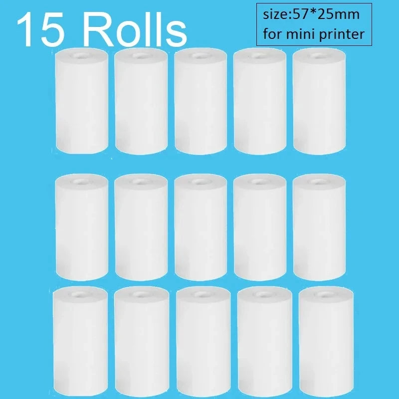 57*25mm Thermal Paper White Children Camera Instant Print Kids Camera Printing Paper Replacement Accessories Parts