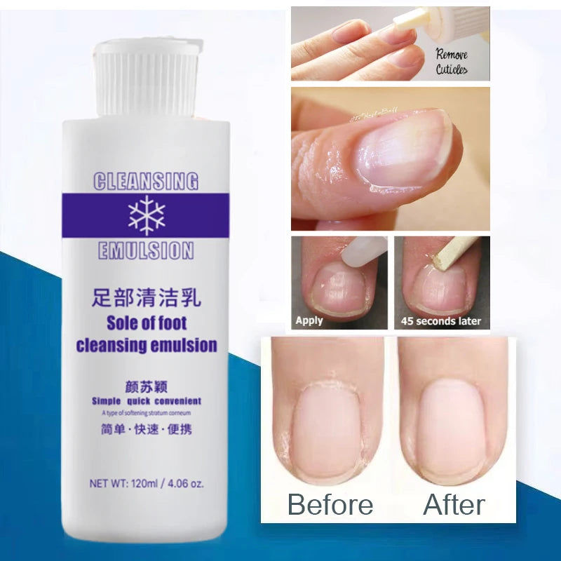 120ml Foot Exfoliator Softener 7 Seconds Remove Dead Skin & Calluses Foot Mask Anti-Cracked Heel Enhancer Nail Pedicure Kit