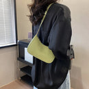 Womens Simple Fashion Handbags Retro Solid Color PU Leather Shoulder Underarm Bag Casual Hobos Handbags Trend Crossbody Bags