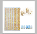 1 Pc Nail Strip Stickers Black/Gold/Rose Gold/Silver Metal Strip Tape Nail Art Adhesive DIY Foil Tips Nail Sticker Decals NK11