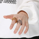 Simple Multilayer Large Rings For Women Girl Gold Silver Color Stainless Steel Women's Ring Party Engagement Jewelry Gifts