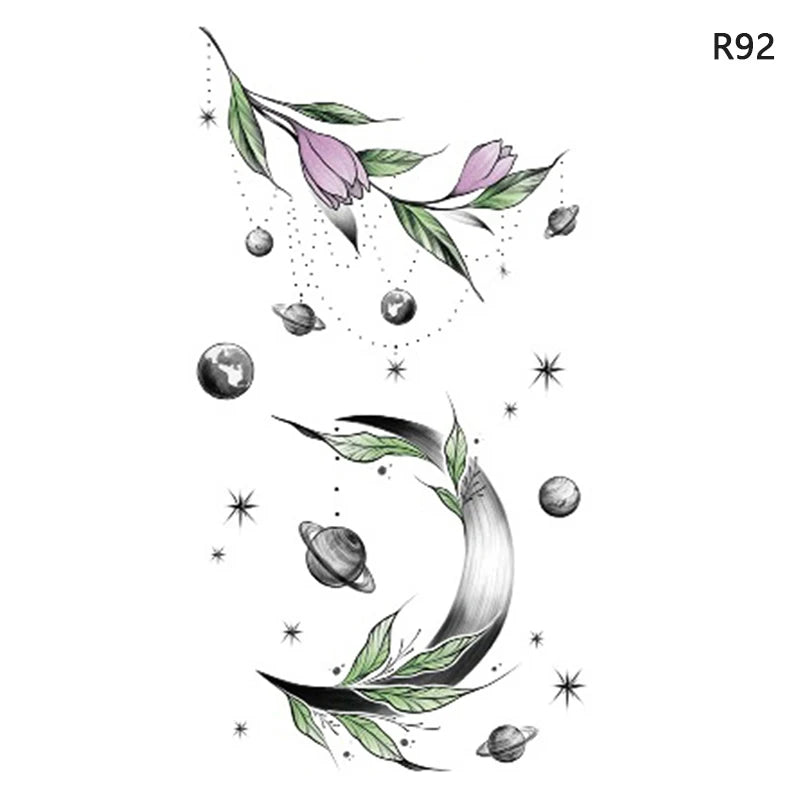 1Sheet Waterproof Temporary Tattoo Sticker 3D Butterfly Theme Fake Tattoo for Women Body Leg Arm Art