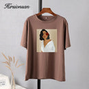 Hirsionsan Aesthetic Figures T Shirts for Women Summer Simple Soft Cotton Basic Tops Female Oversized Korean Short Sleeve Tees