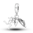 925 Sterling Silver Boy Girl and Heart Shape Pendant Charm Couple Lovers Bead Fit Pandora Original Bracelet DIY Jewelry Making