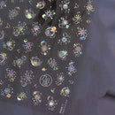 1Pcs Luxury Gold Christmas Nail Decorations Stickers Press on Nails 5D Laser Snowflake Christmas Tree Nail Art Sticker Decal DIY