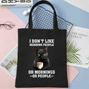 Animal Joke Graphic Tote Bag Ladies Shopping Bag Cat Aesthetic Reusable Canvas Shoulder Bag Stylish Student Shoulder Handbag
