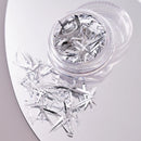 11pcs Aurora Glass Ice Cube Nail Foil Sticker 3D Glass Paper Nail Film Decals Rainbow Reflective Korean Style Nail Stickers