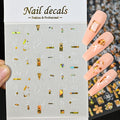 1 Pc Nail Strip Stickers Black/Gold/Rose Gold/Silver Metal Strip Tape Nail Art Adhesive DIY Foil Tips Nail Sticker Decals NK11