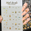1 Pc Nail Strip Stickers Black/Gold/Rose Gold/Silver Metal Strip Tape Nail Art Adhesive DIY Foil Tips Nail Sticker Decals NK11