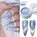 Reflective Magnetic Nail Powder Black Blue Chameleon Glitter Dust Metallic Chrome Shiny Pigment Nail Art Manicure Decoration DIY